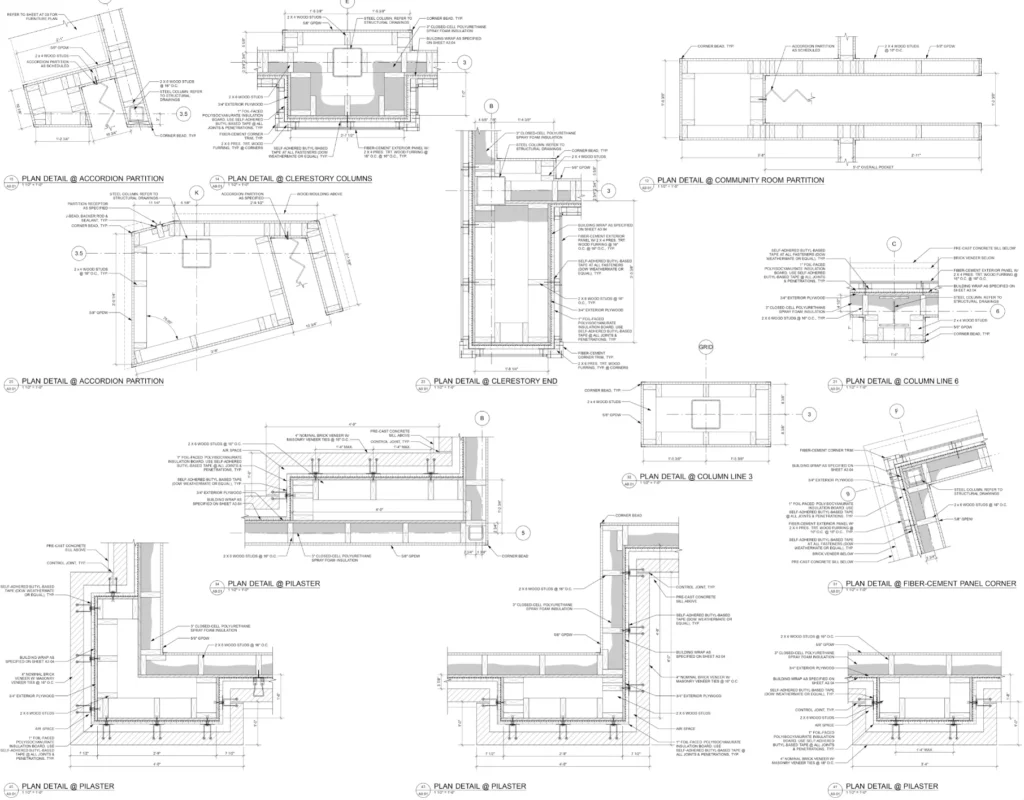Architectural detail drawings 
Building Detail Drawings